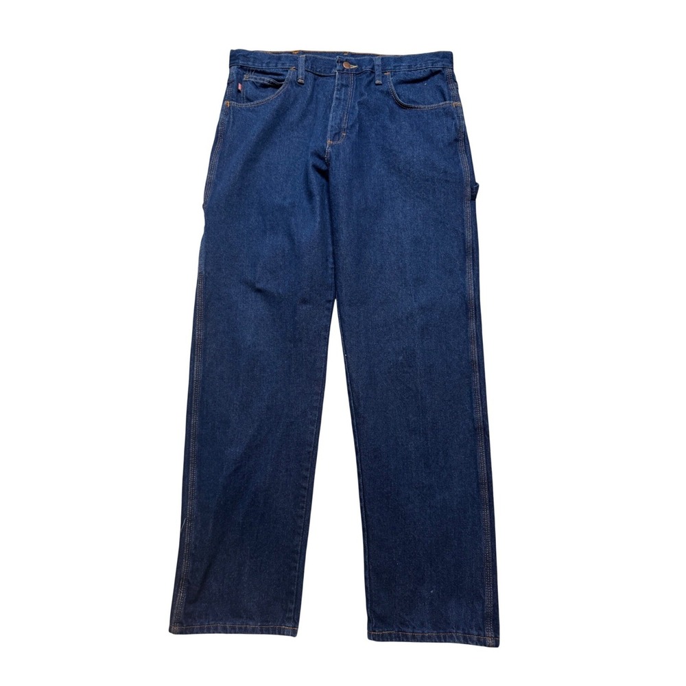 RED KAP Mens Dark Wash Carpenter Jeans 38x34‎ Cotton Workwear Utility
